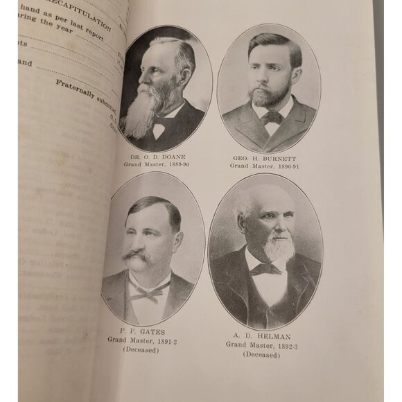 Proceedings Grand Lodge Odd Fellows IOOF May 1916 Roseburg Oregon Book - Picture 12 of 12